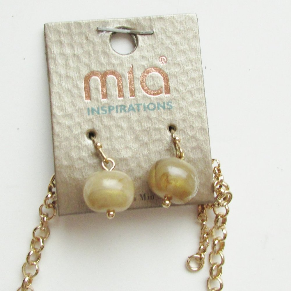 MIA Earring and Necklace Set Natural Tones - Picture 2 of 4